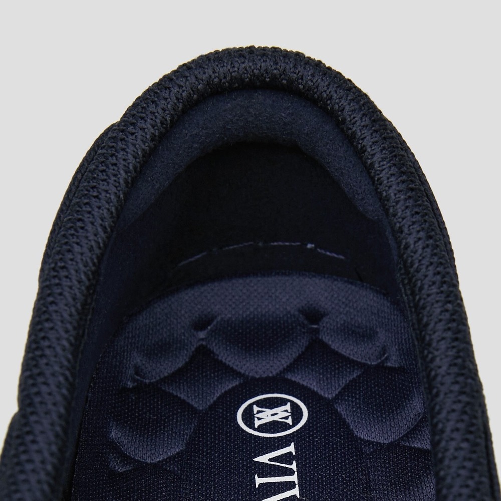 Vivaia Navy Knit Loafers Square Toe Driving Mocs Blue Bow Flats New US 9 EU 40 - Picture 15 of 15